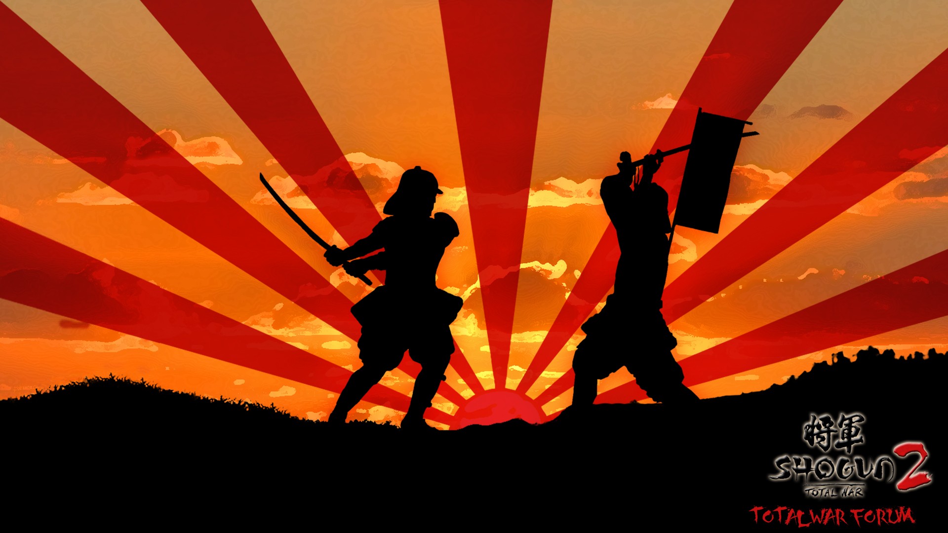 Total War: Shogun 2, Japan, Samurai, Silhouette Wallpaper