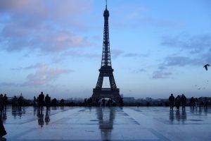 Eiffel Tower, France, Paris, Gloomy, Architecture