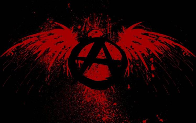 Anarchy, Circle A, Eagle, Paint Splatter HD Wallpaper Desktop Background