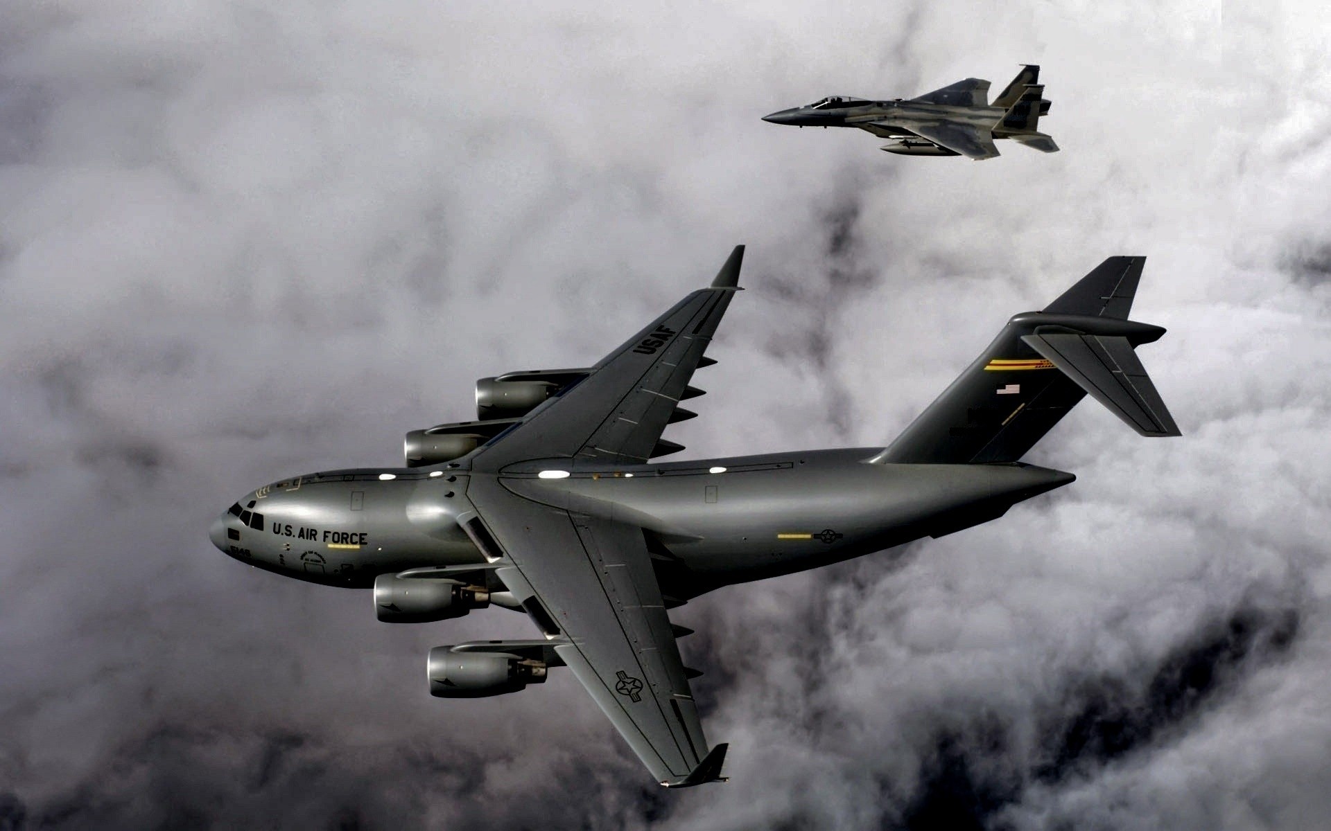 aircraft, US Air Force, C 17 Globmaster, F15 Eagle Wallpaper