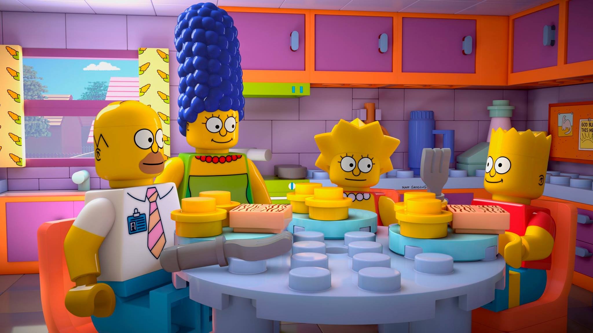 The Simpsons, LEGO, Homer Simpson, Marge Simpson, Lisa Simpson, Bart Simpson Wallpaper