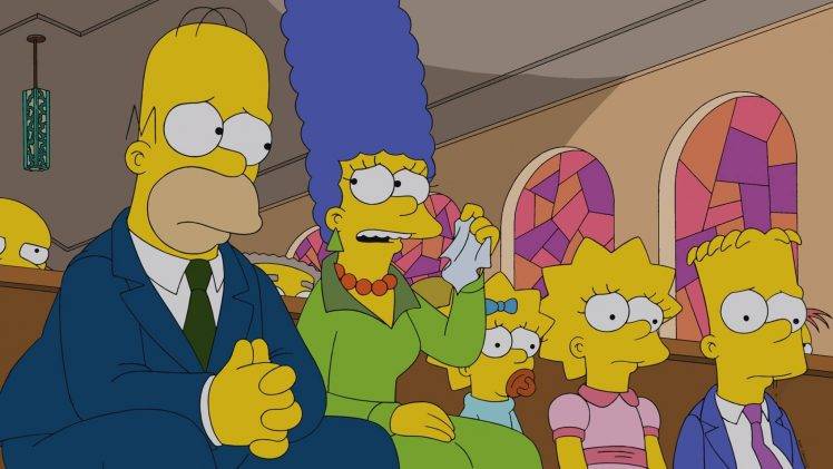 The Simpsons, Homer Simpson, Marge Simpson, Maggie Simpson, Lisa Simpson, Bart Simpson HD Wallpaper Desktop Background