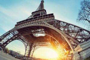 Paris, Eiffel Tower, France, Sunset