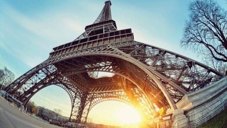 Paris, Eiffel Tower, France, Sunset HD Wallpaper Desktop Background