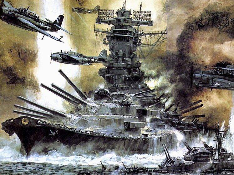 World War II, Yamato HD Wallpaper Desktop Background