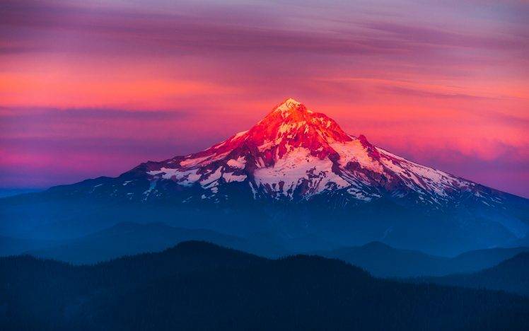 mountain, Sunset HD Wallpaper Desktop Background
