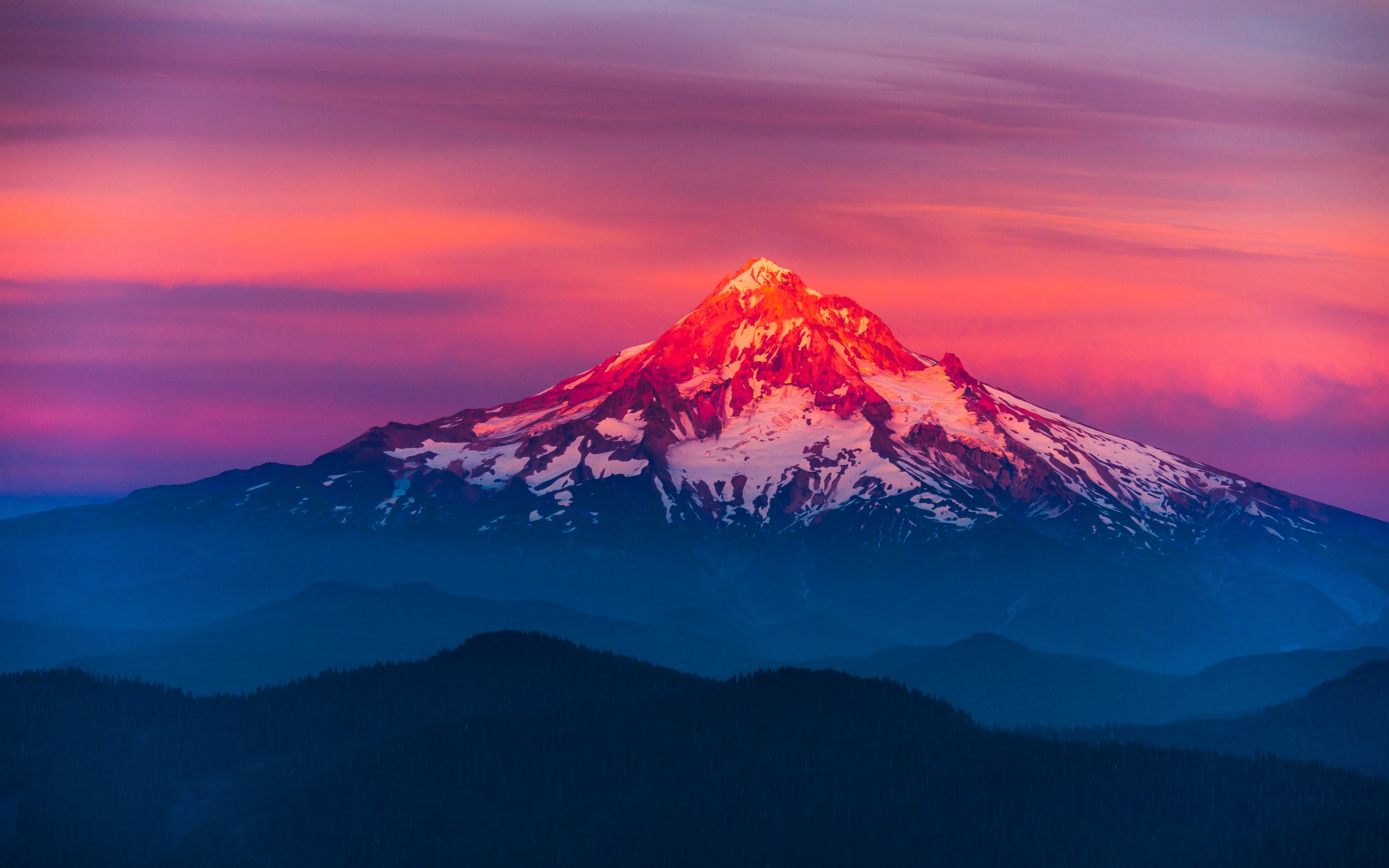 mountain, Sunset Wallpaper