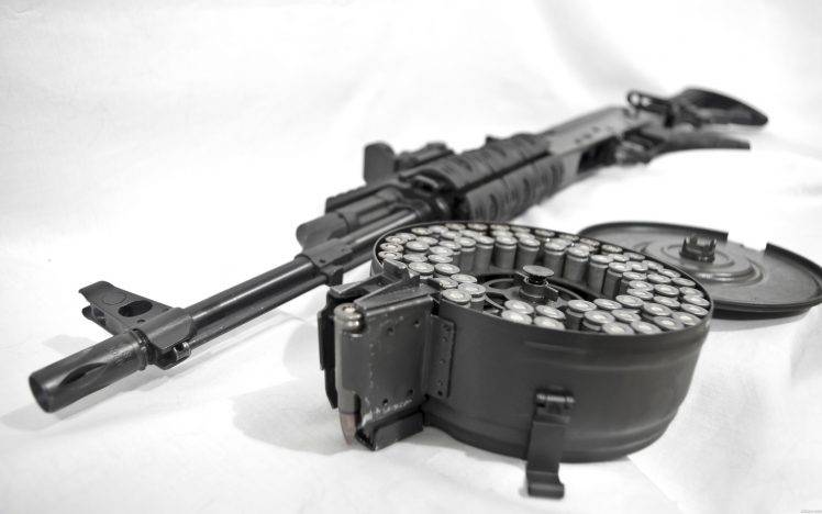 gun, Weapon, AK 74, White Background, Assault Rifle HD Wallpaper Desktop Background