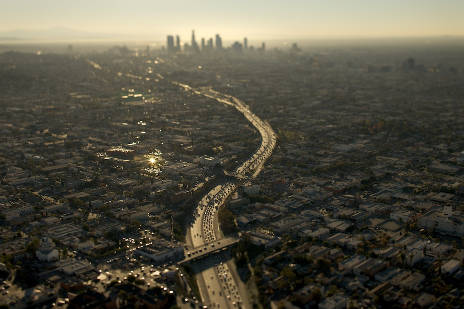 Los Angeles, Highway, Road, Aerial View Wallpaper