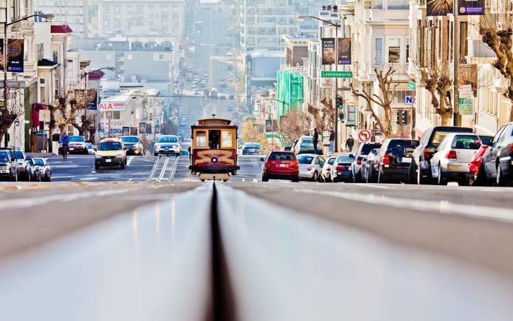 San Francisco, Tram, Worms Eye View HD Wallpaper Desktop Background