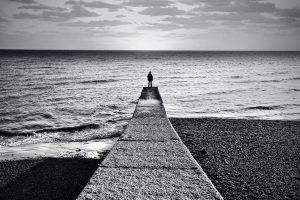 alone, Beach, Sea, Feelings
