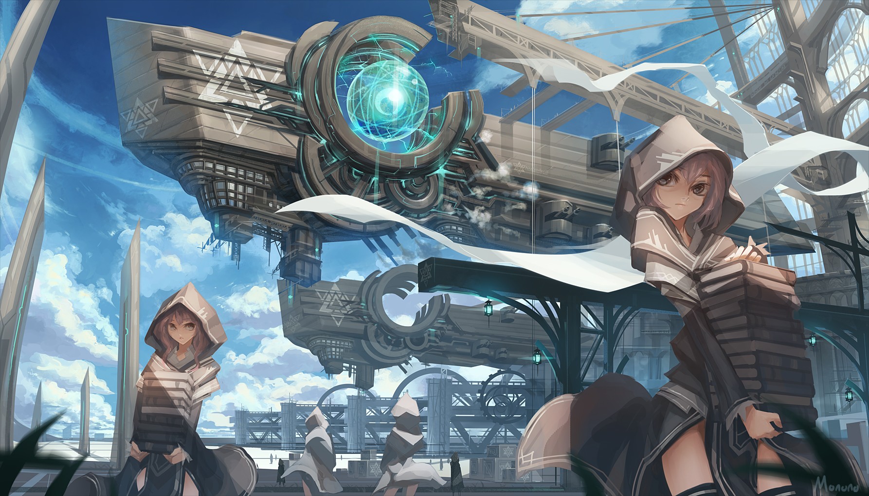 futuristic, Books, Cityscape Wallpaper