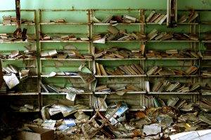 anime, Old Paper, Apocalyptic, Old Building, Books