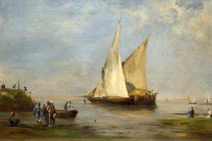 painting, Boat, Sea, Nile, Classic Art