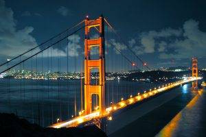 Golden Gate Bridge, Bridge, City, San Francisco, Clouds, Sea