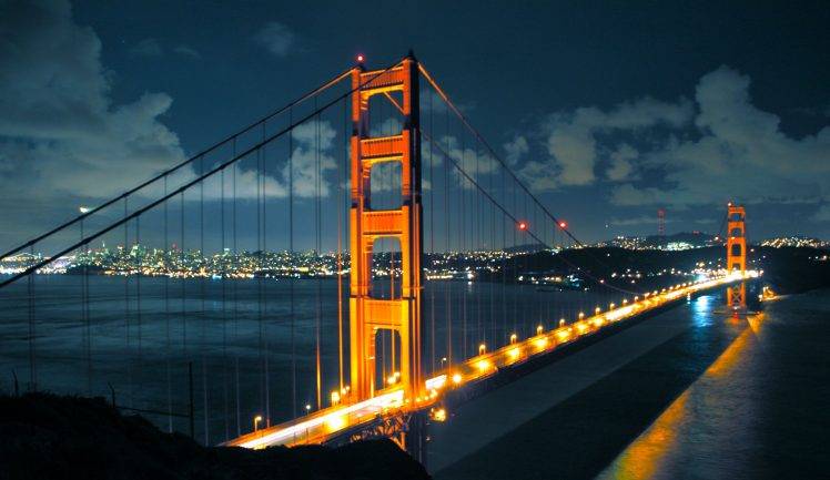Golden Gate Bridge, Bridge, City, San Francisco, Clouds, Sea HD Wallpaper Desktop Background
