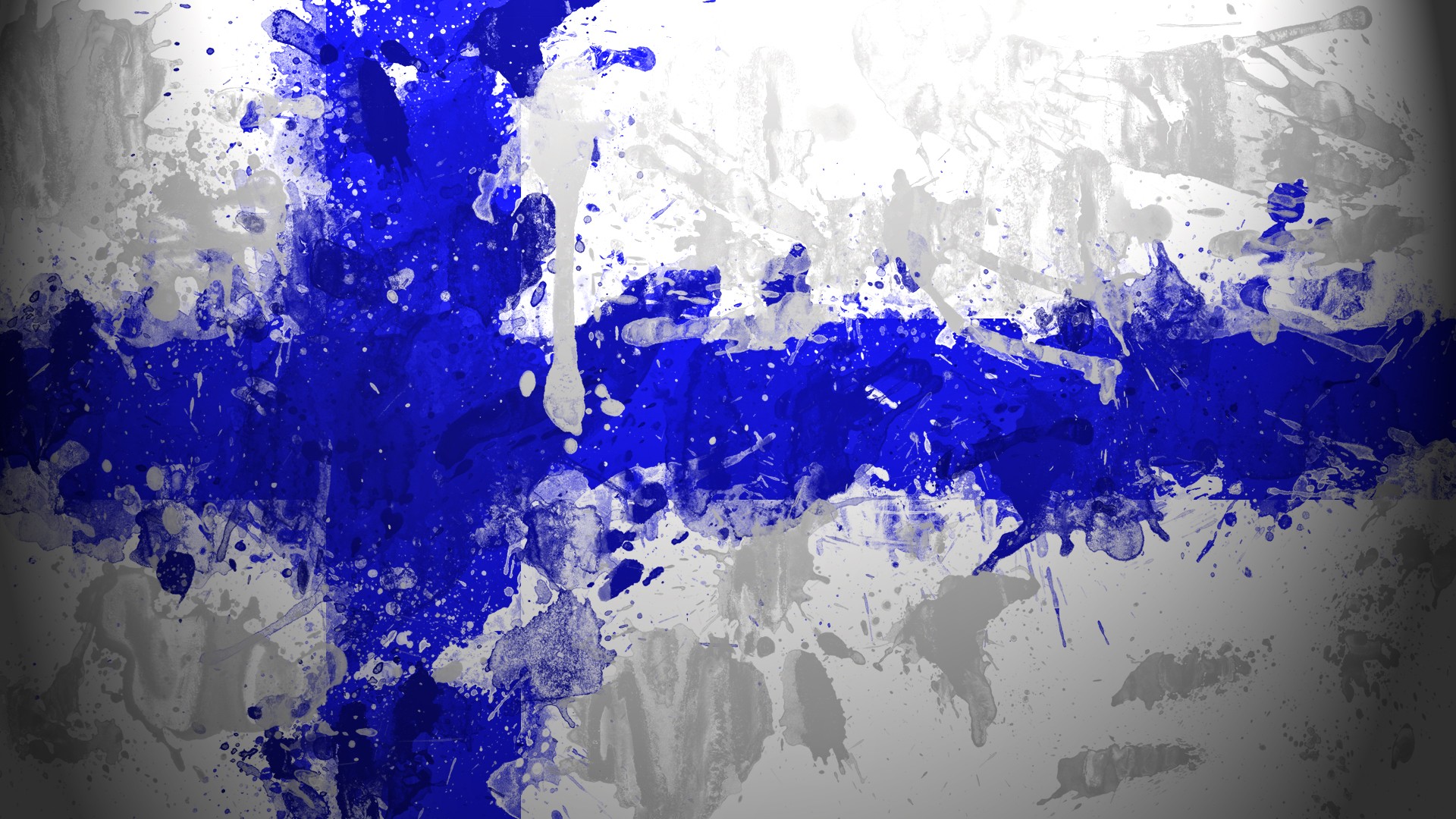 Suomi, Finland, Flag, Paint Splatter Wallpaper