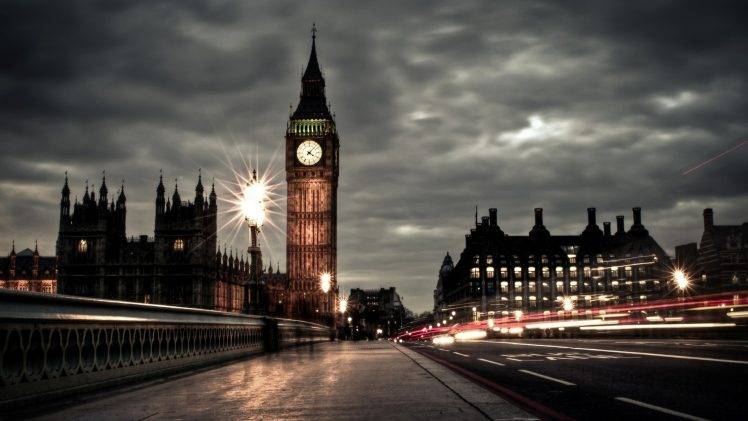cityscape, City, Building, HDR, Big Ben, Lights, Clocktowers, London HD Wallpaper Desktop Background