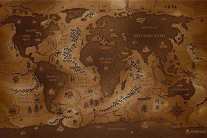 world, World Map, Map, Reverse, Inverted, Vladstudio, Sepia