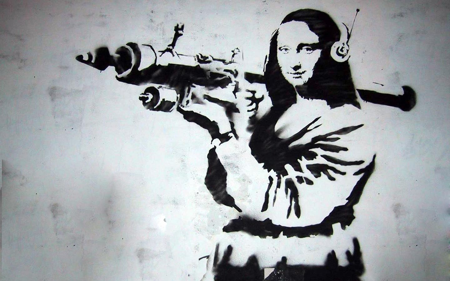 graffiti, Mona Lisa, Banksy Wallpaper
