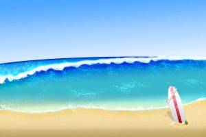 beach, Surfboards, Waves, Summer