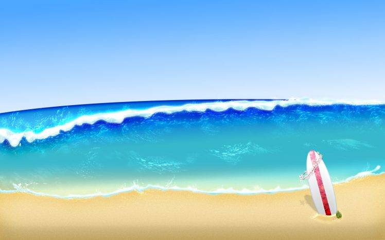 beach, Surfboards, Waves, Summer HD Wallpaper Desktop Background