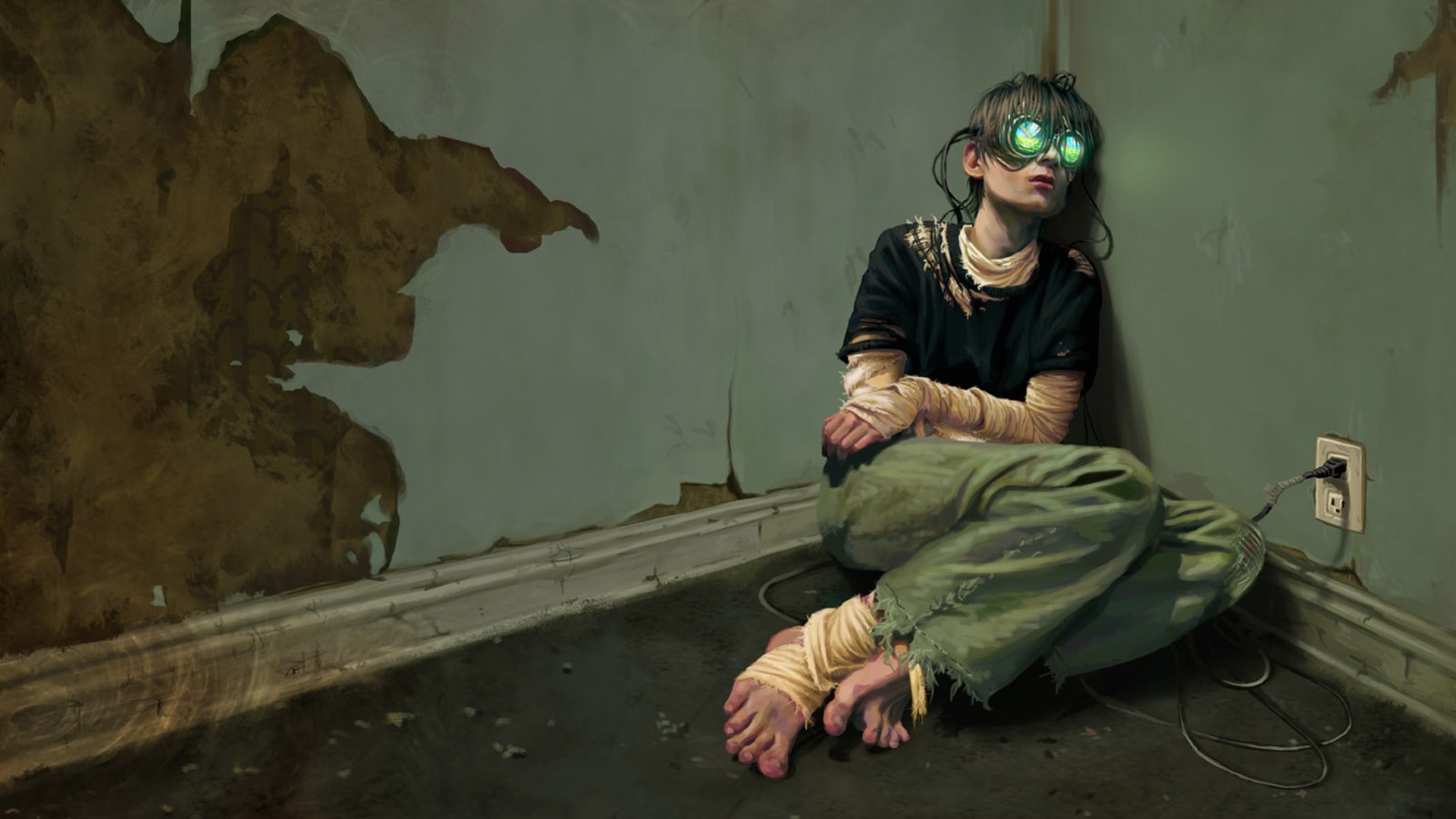 Dystopian Sad Cyberpunk Virtual Reality Wallpapers HD Desktop And