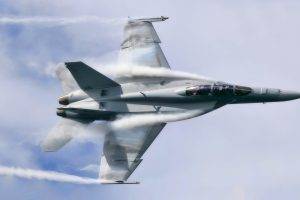 airplane, Aircraft, F A 18 Hornet, Contrails