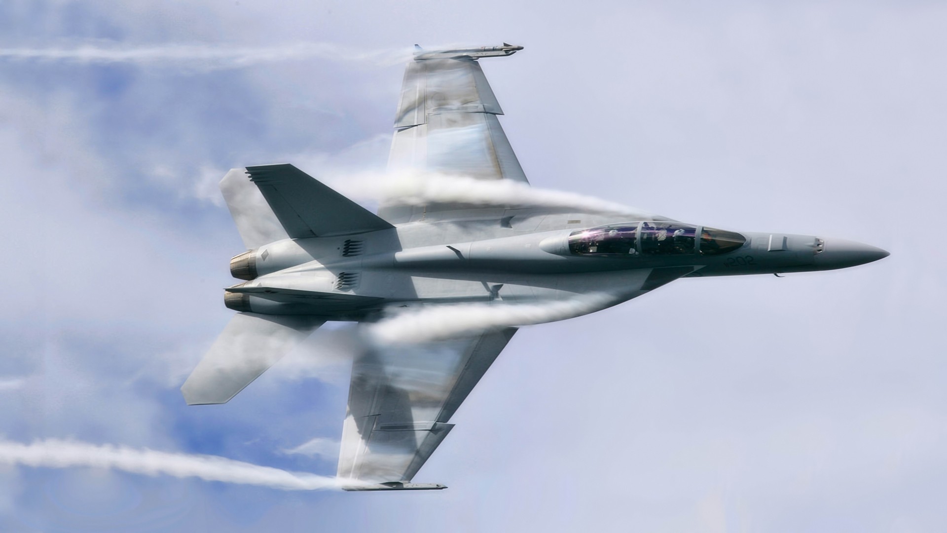 airplane, Aircraft, F A 18 Hornet, Contrails Wallpaper