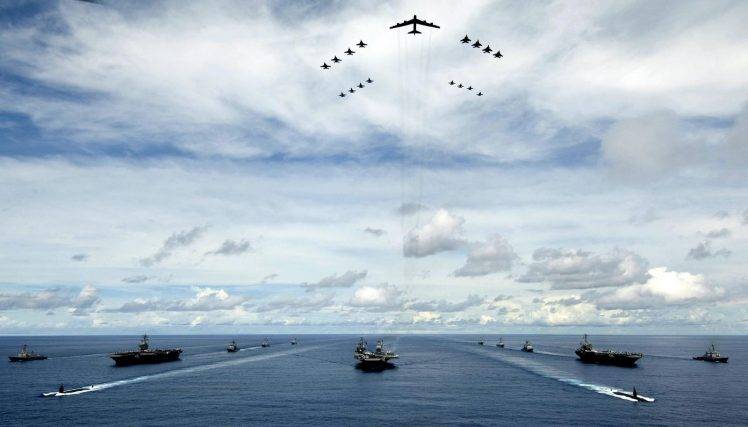 war, Ship, Airplane, Aircraft, Submarine, Fleet, Sea HD Wallpaper Desktop Background