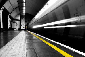 subway, Long Exposure, London, Selective Coloring, Light Trails