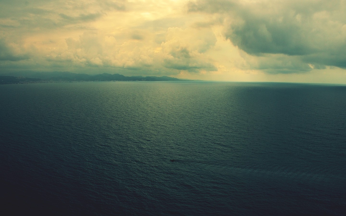 sea, Sky, Boat, Loneliness Wallpaper