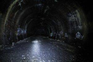 tunnel, Dark, Night