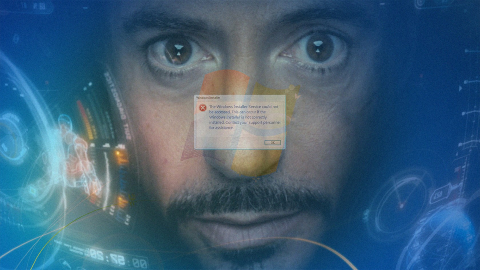 Iron Man, Jarvis, Operating Systems, Errors, Windows 7 Wallpaper