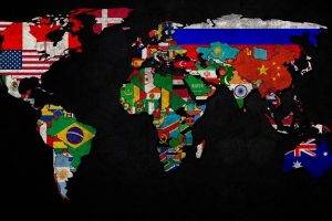 countries, Flag, Map