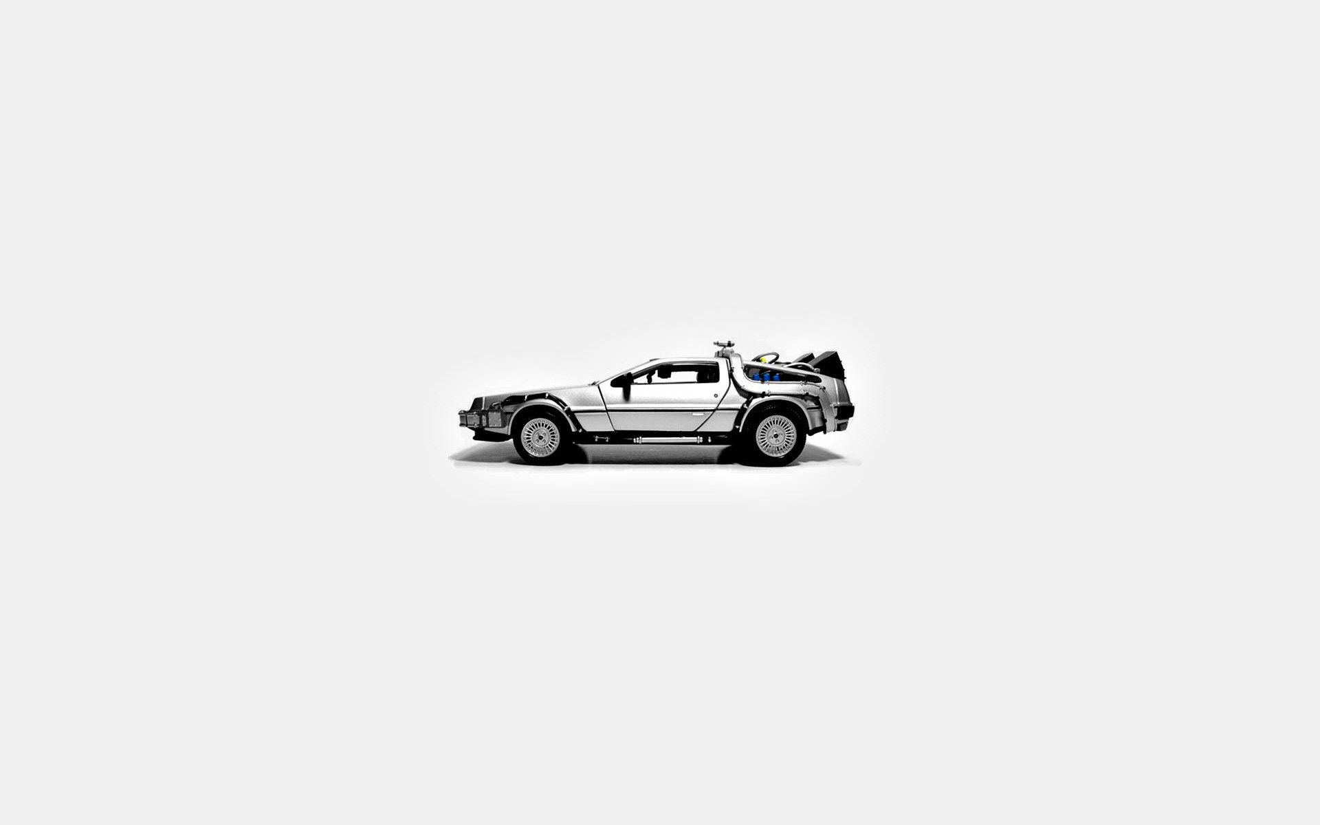 Back To The Future, DeLorean, Simple Background Wallpaper