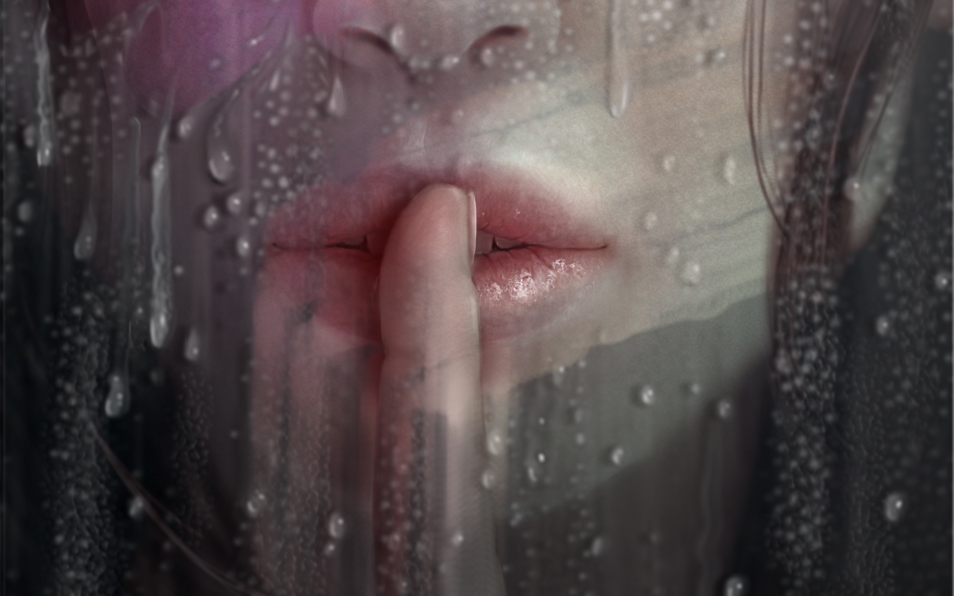 women, Mouths, Evniki Wallpaper