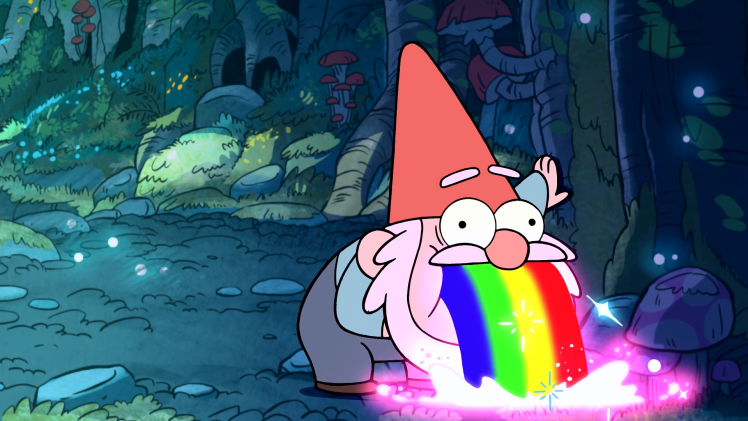 Gravity Falls, Rainbows, Gnomes HD Wallpaper Desktop Background