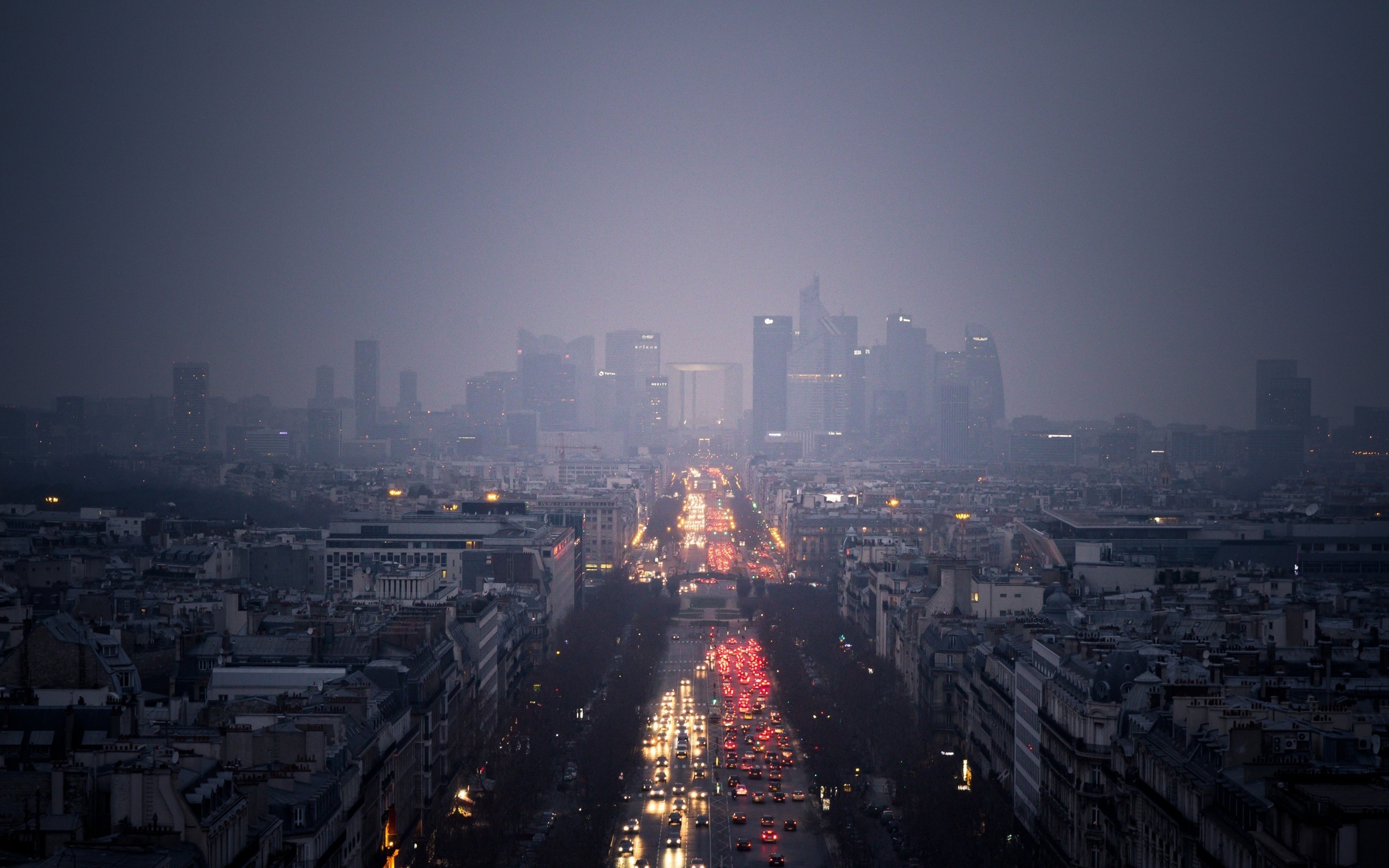 city, Cityscape, Evening, Lights, Rain, Rainbows, Paris Wallpaper