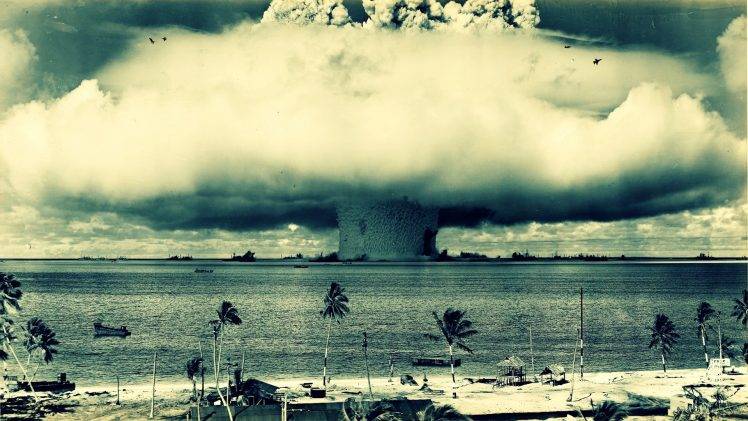 nuclear, Bombs, Bomber, Oldtimer, Explosion HD Wallpaper Desktop Background