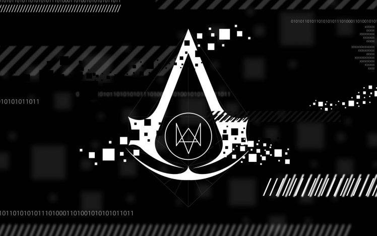 black, Code, Assassins Creed, Watch Dogs, Ubisoft HD Wallpaper Desktop Background