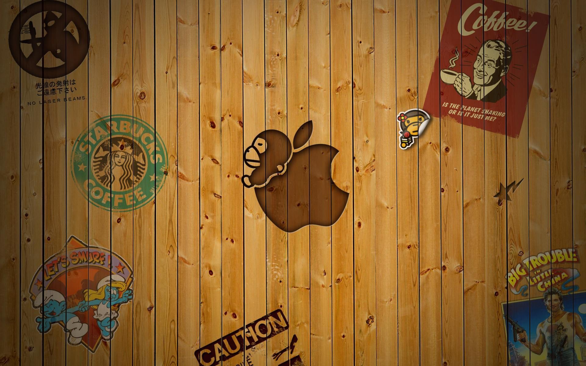 wood, Apple Inc., Starbucks Wallpapers HD / Desktop and Mobile Backgrounds