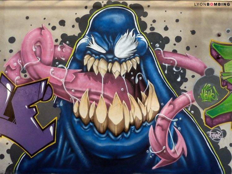 graffiti, Venom HD Wallpaper Desktop Background