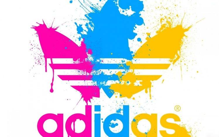 Adidas, Paint Splatter, CMYK HD Wallpaper Desktop Background