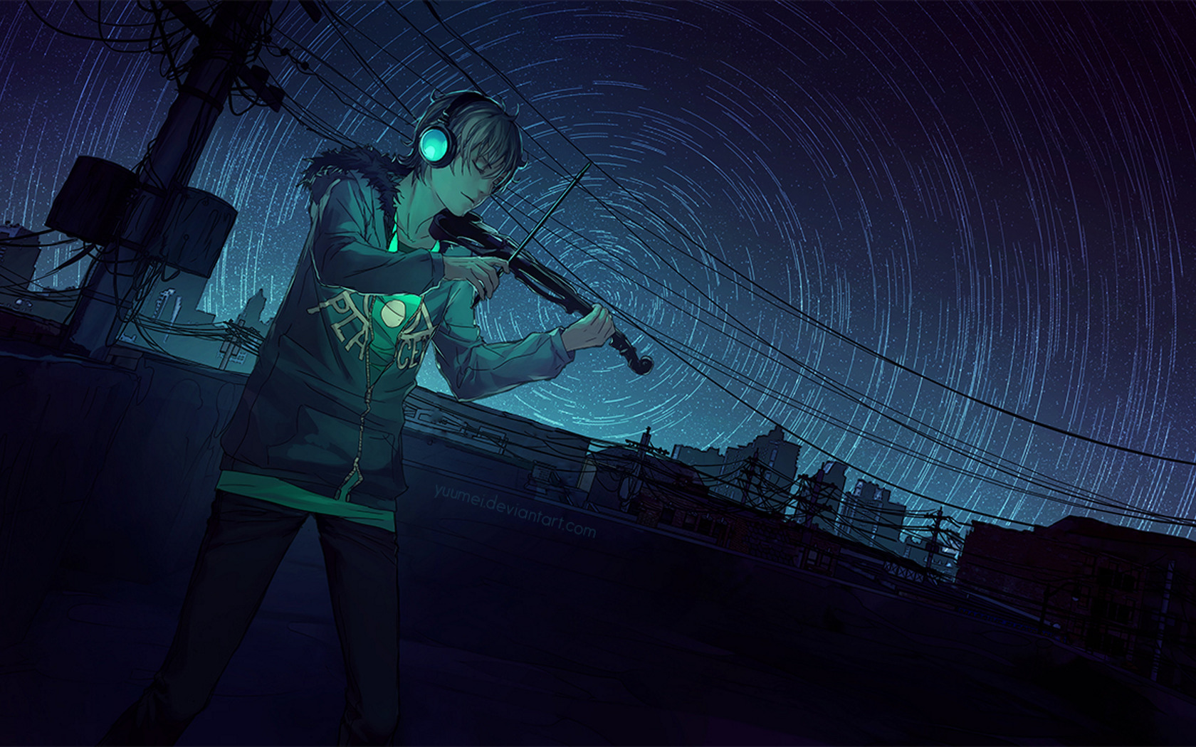 Fisheye Placebo, Violin Wallpaper
