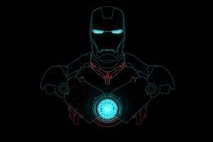 Iron Man, Colorful, Neon