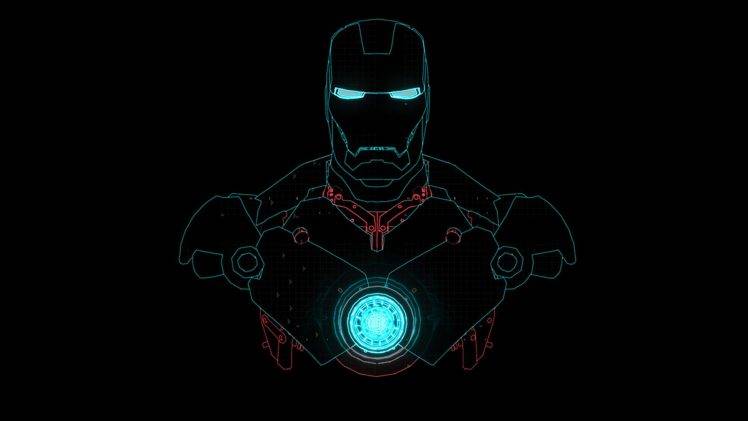 Iron Man, Colorful, Neon HD Wallpaper Desktop Background