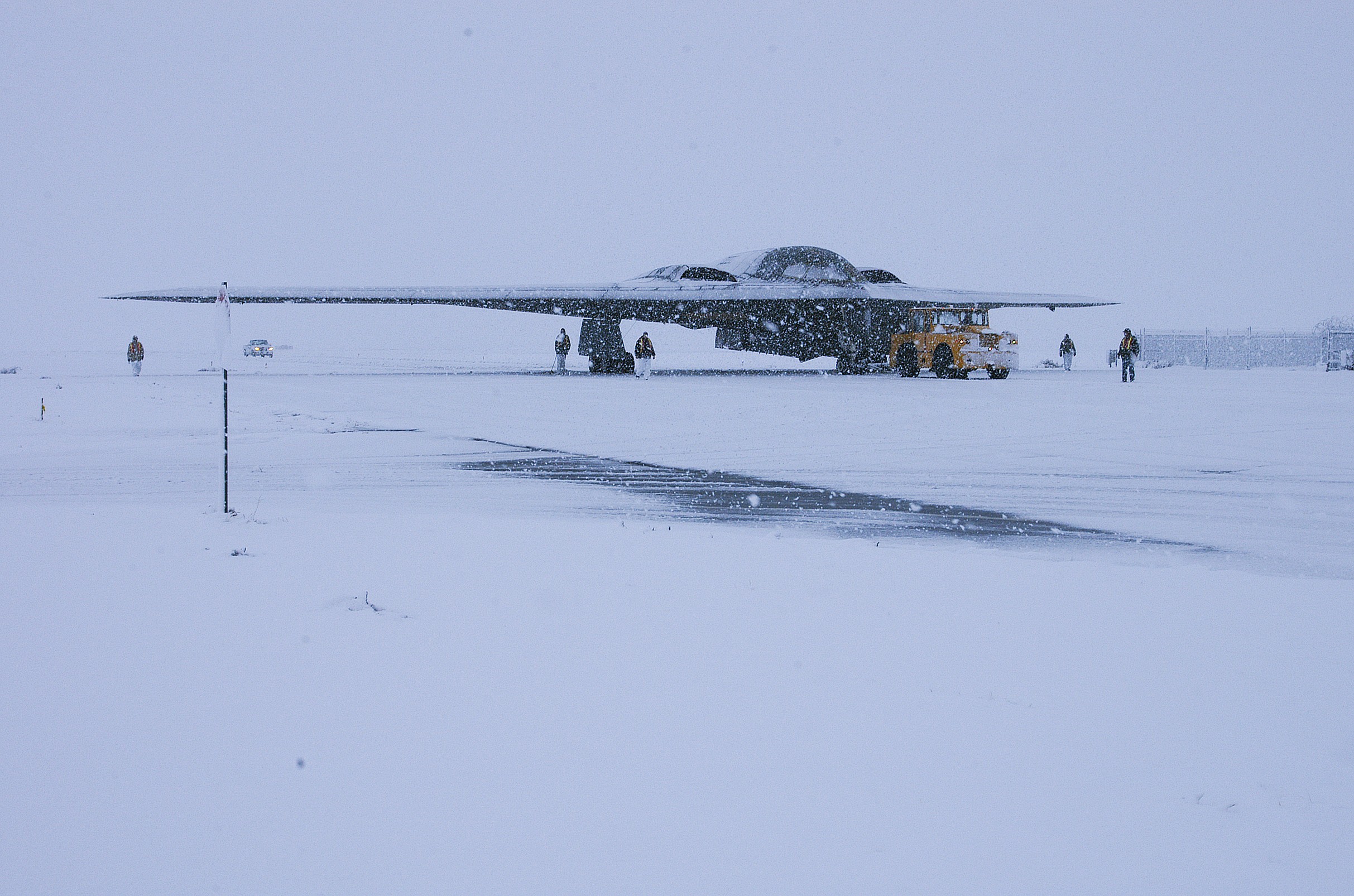 aircraft, Bomber, Snow Wallpaper