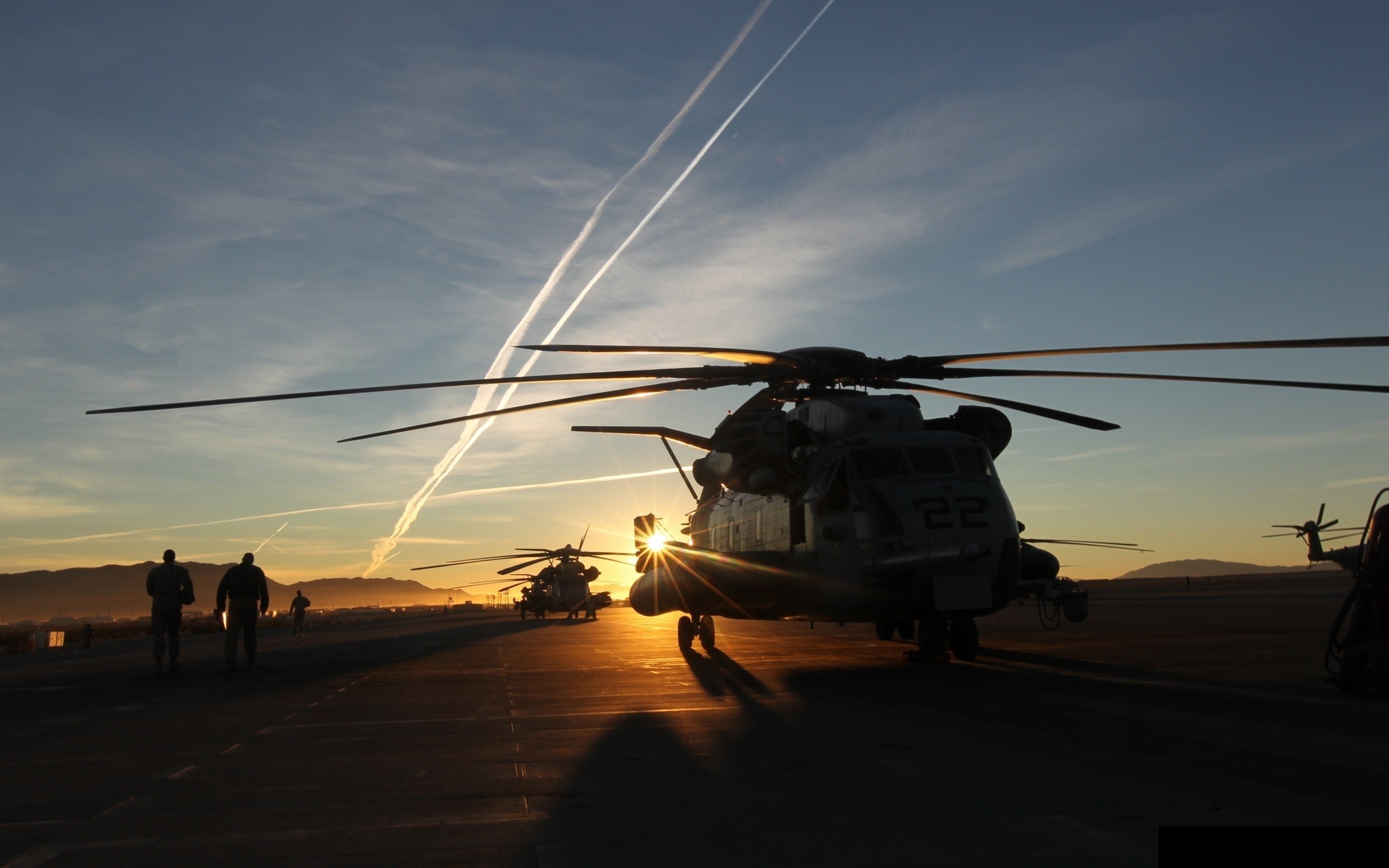helicopters, Aircraft, Sunset, MH 53 Pave Low Wallpaper