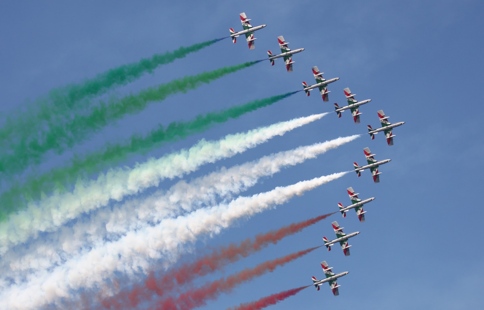 Frecce Tricolori, Aermacchi MB 339, Italian Air Force Wallpaper